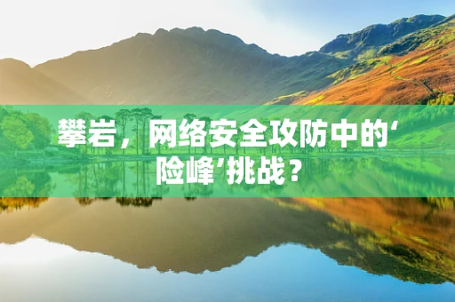 攀岩，网络安全攻防中的‘险峰’挑战？