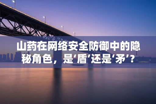 山药在网络安全防御中的隐秘角色，是‘盾’还是‘矛’？