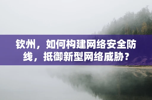 钦州，如何构建网络安全防线，抵御新型网络威胁？