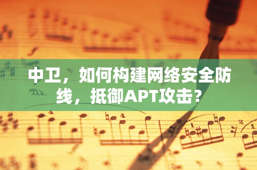 中卫，如何构建网络安全防线，抵御APT攻击？